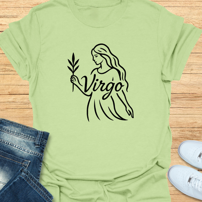 Virgo Line Art T-Shirt
