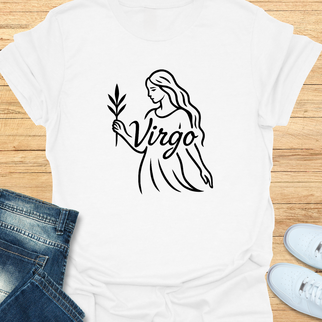 Virgo Line Art T-Shirt