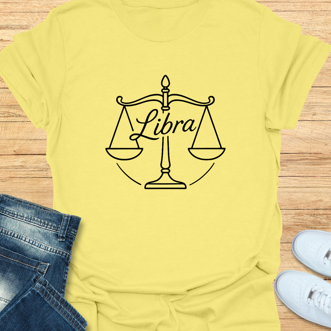 Libra Line Art T-Shirt