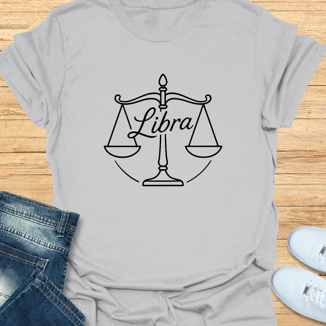 Libra Line Art T-Shirt