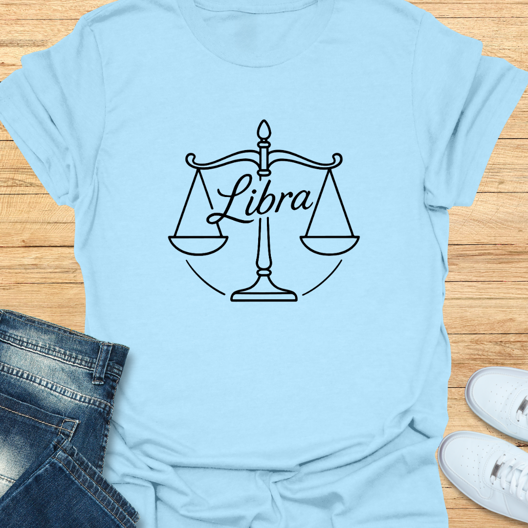 Libra Line Art T-Shirt