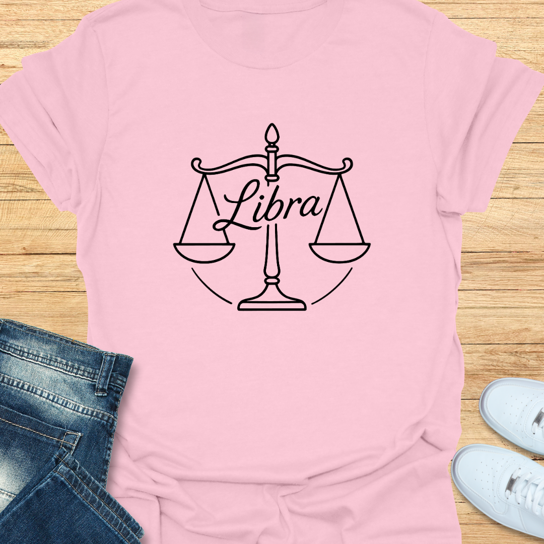 Libra Line Art T-Shirt