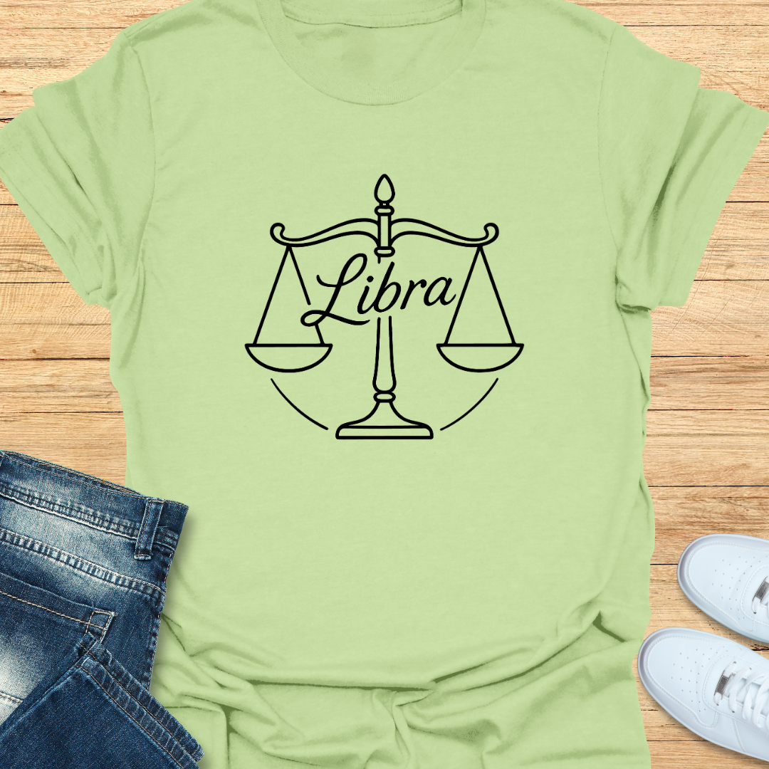 Libra Line Art T-Shirt