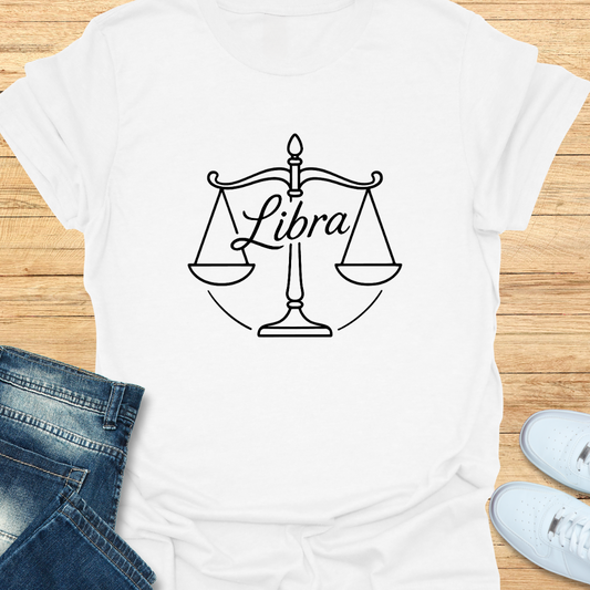 Libra Line Art T-Shirt