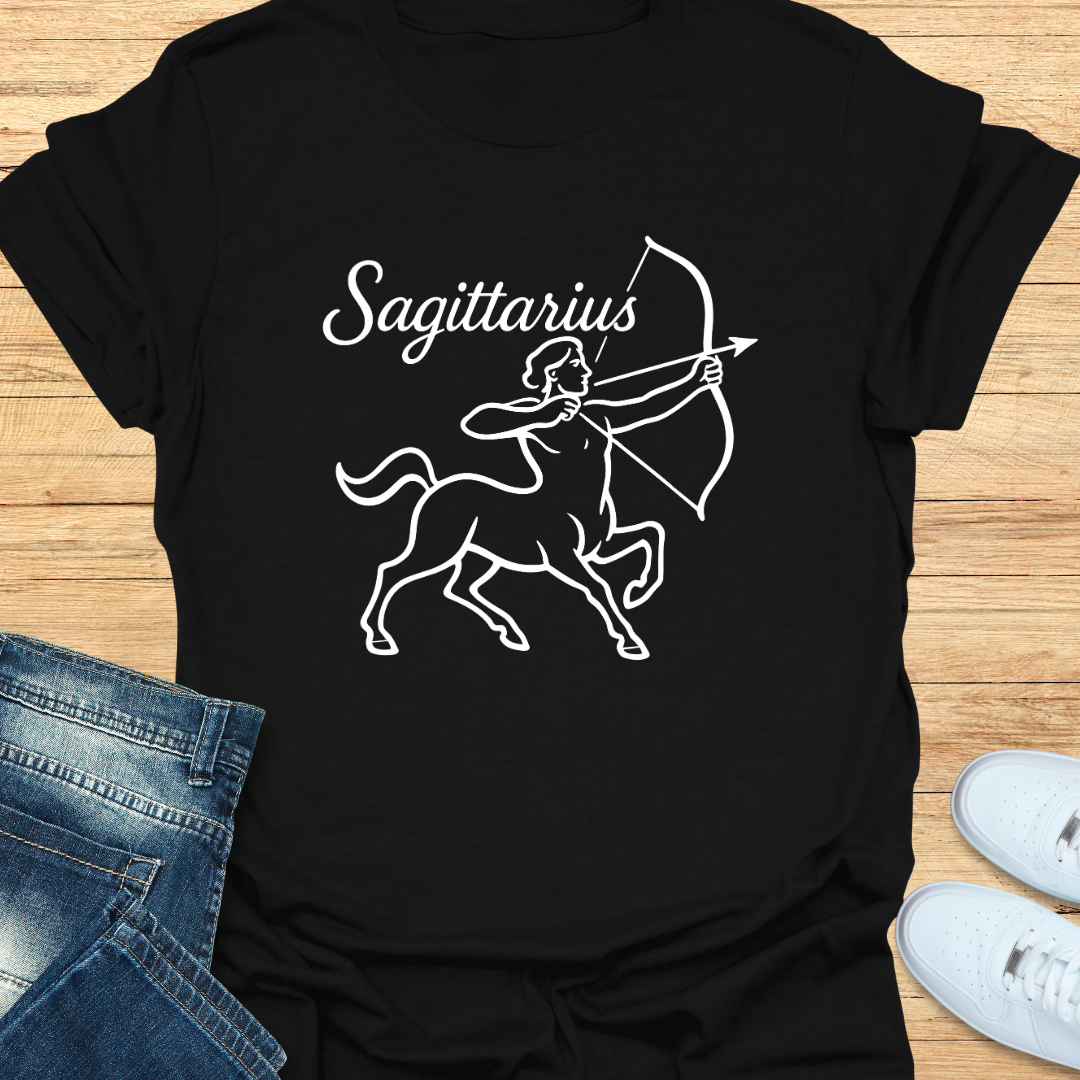Sagittarius Line Art T-Shirt