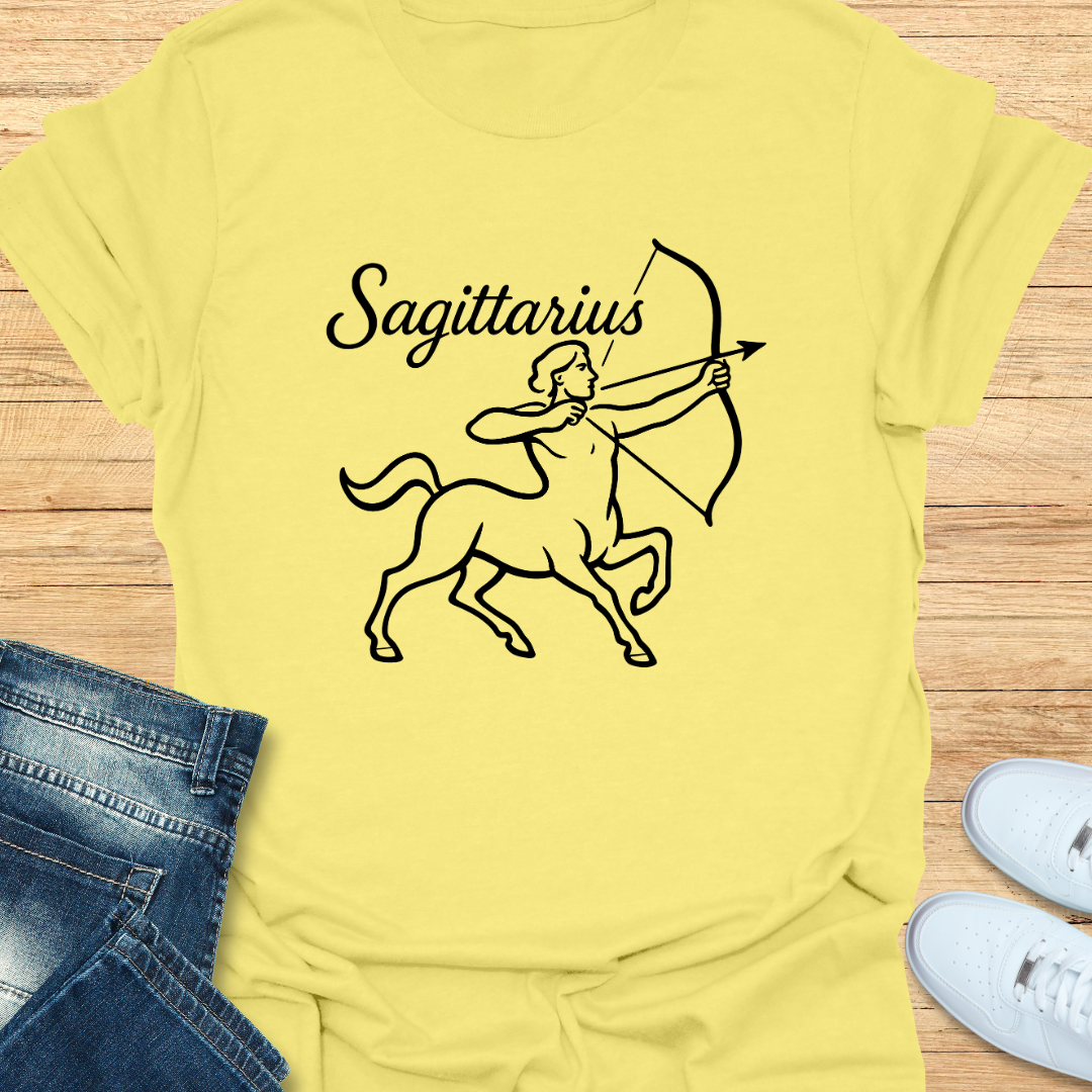 Sagittarius Line Art T-Shirt