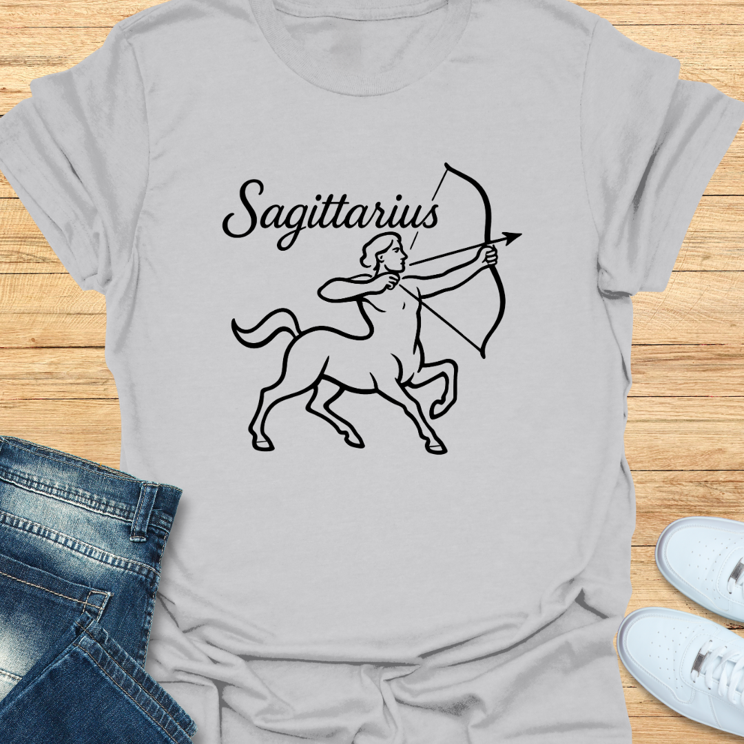 Sagittarius Line Art T-Shirt