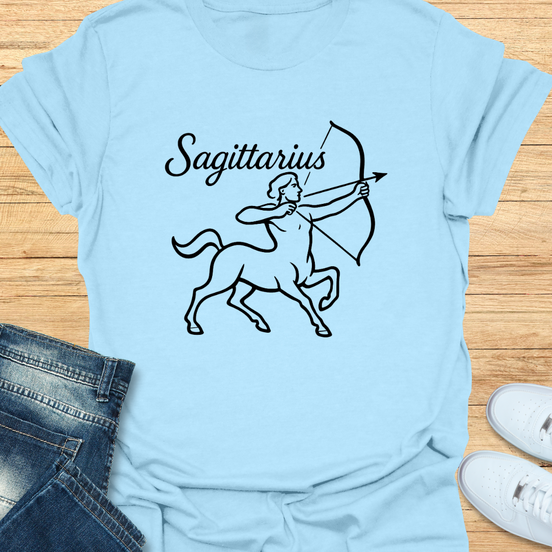 Sagittarius Line Art T-Shirt