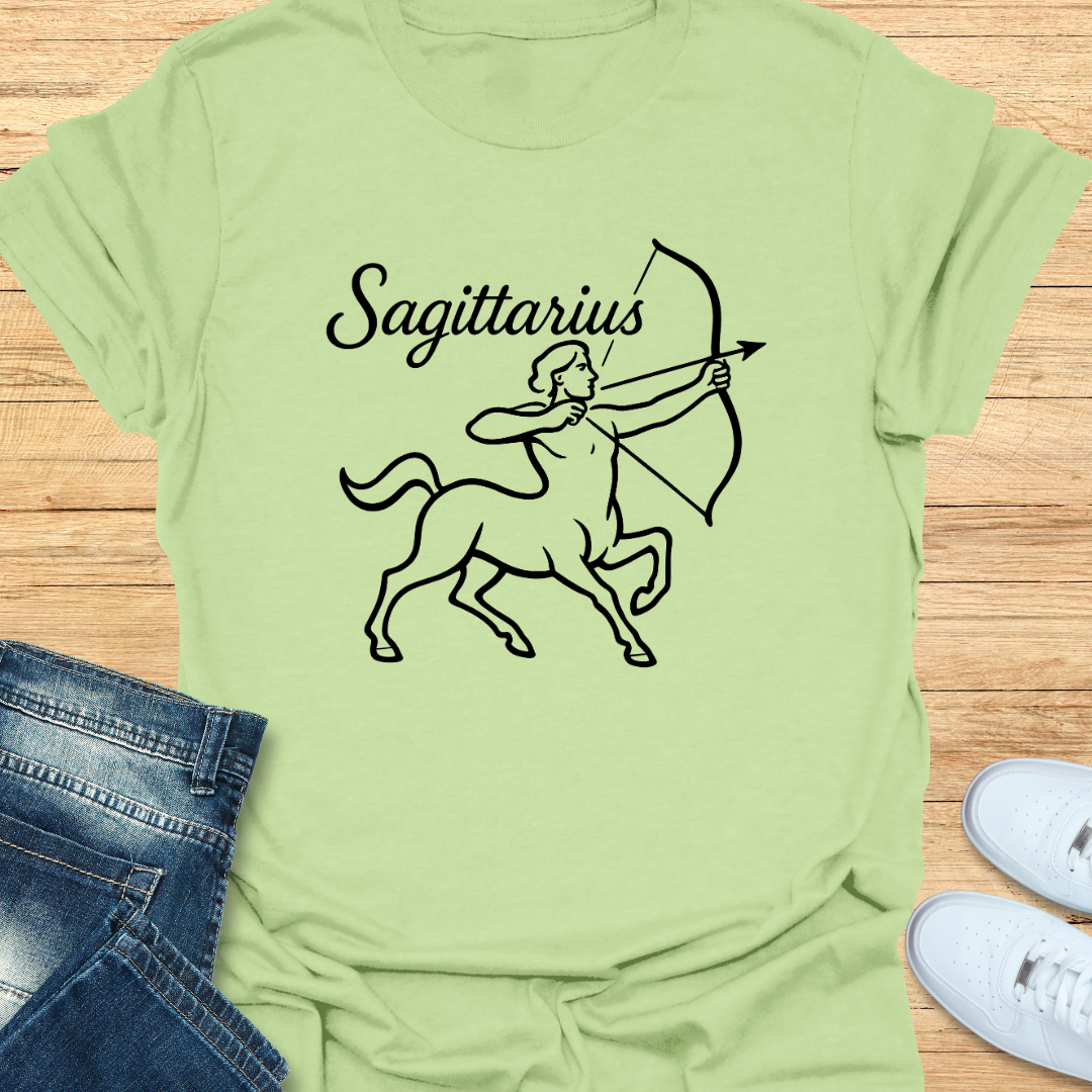 Sagittarius Line Art T-Shirt