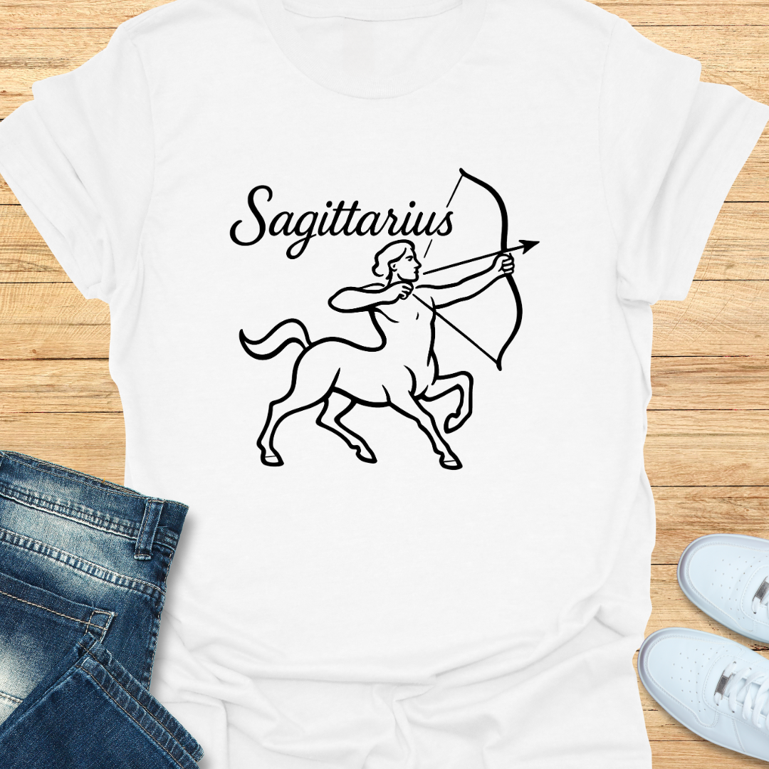 Sagittarius Line Art T-Shirt