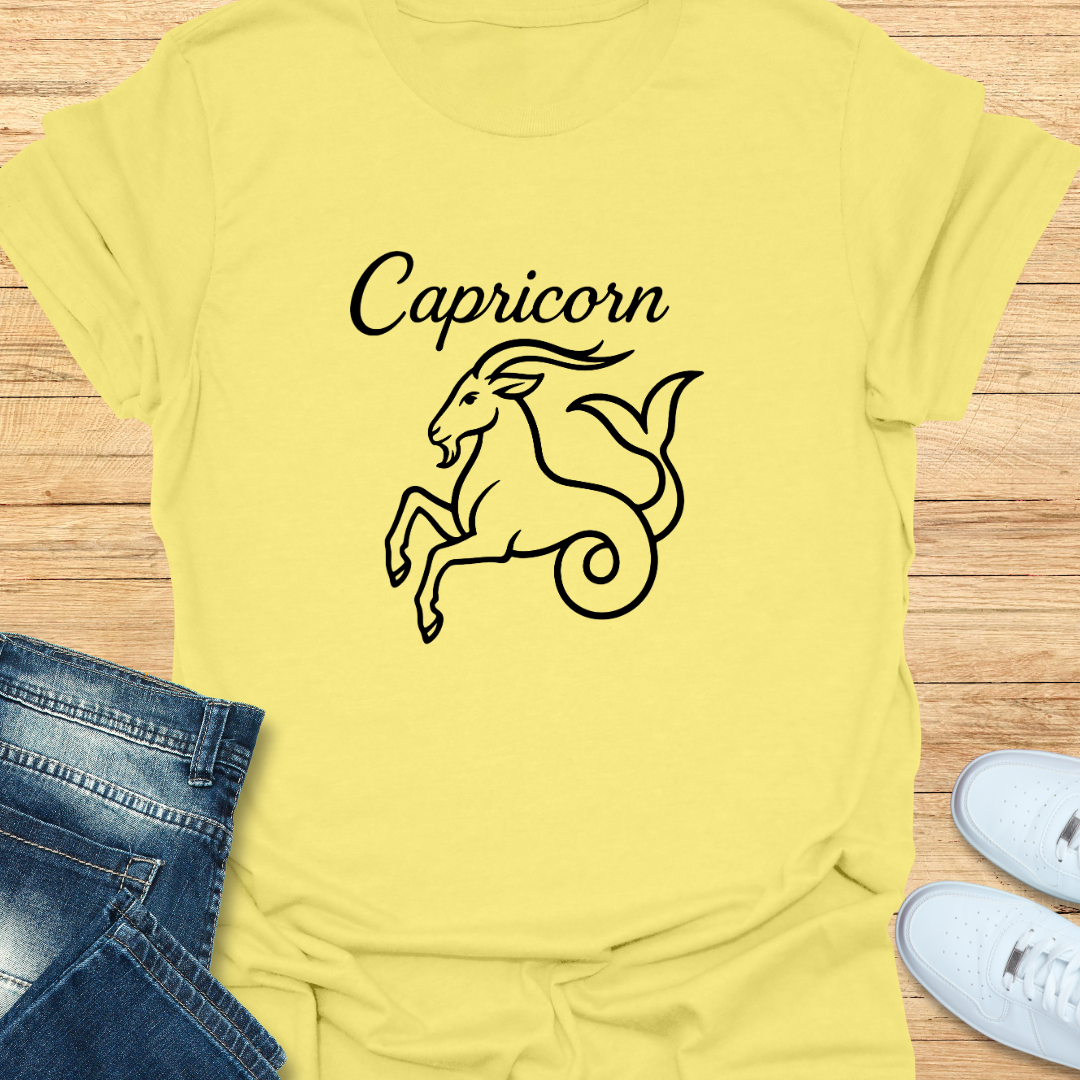 Capricorn Line Art T-Shirt