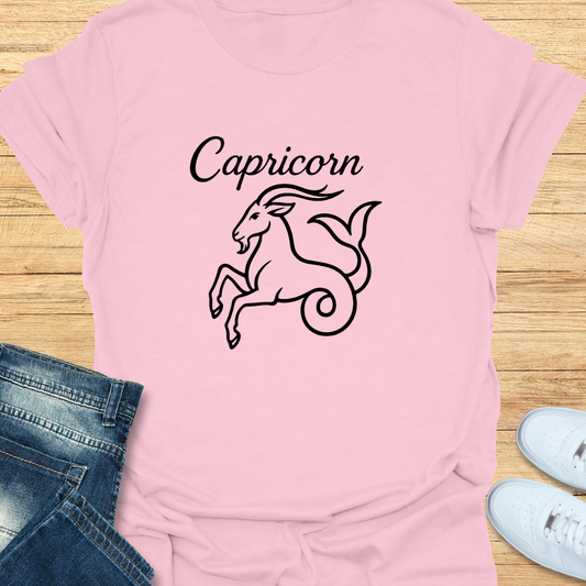 Capricorn Line Art T-Shirt