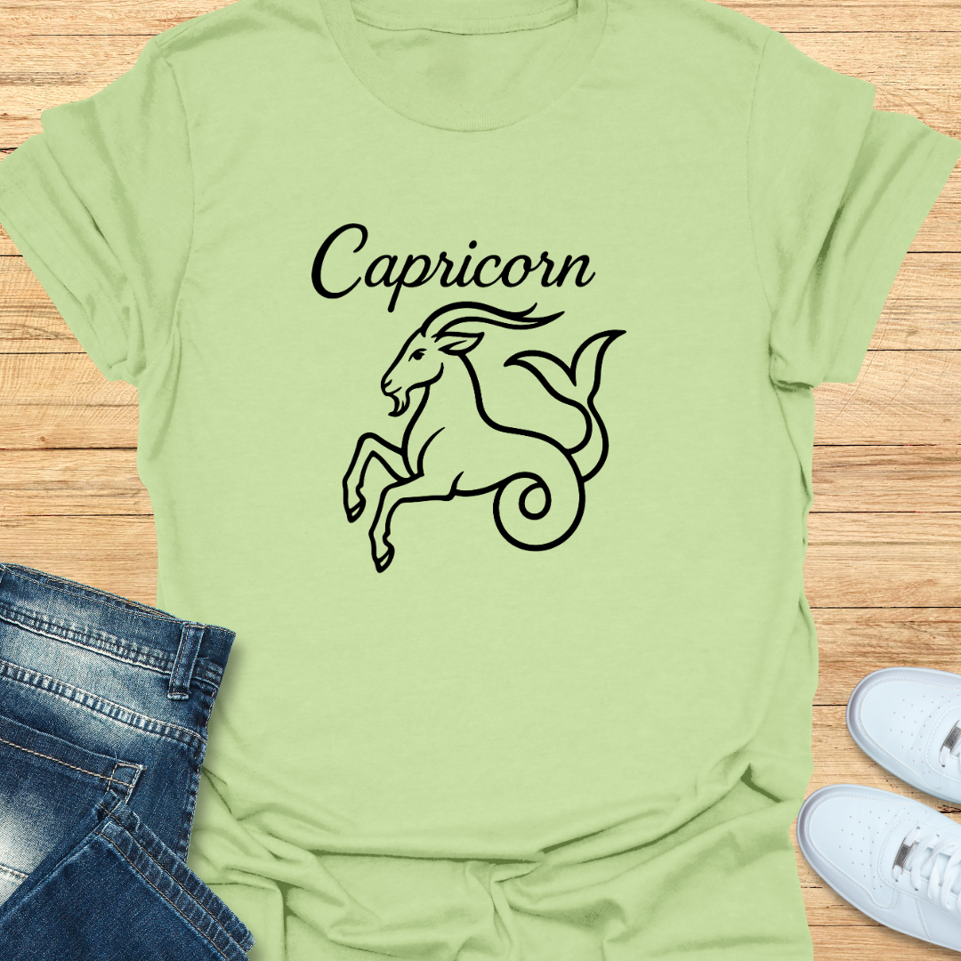 Capricorn Line Art T-Shirt