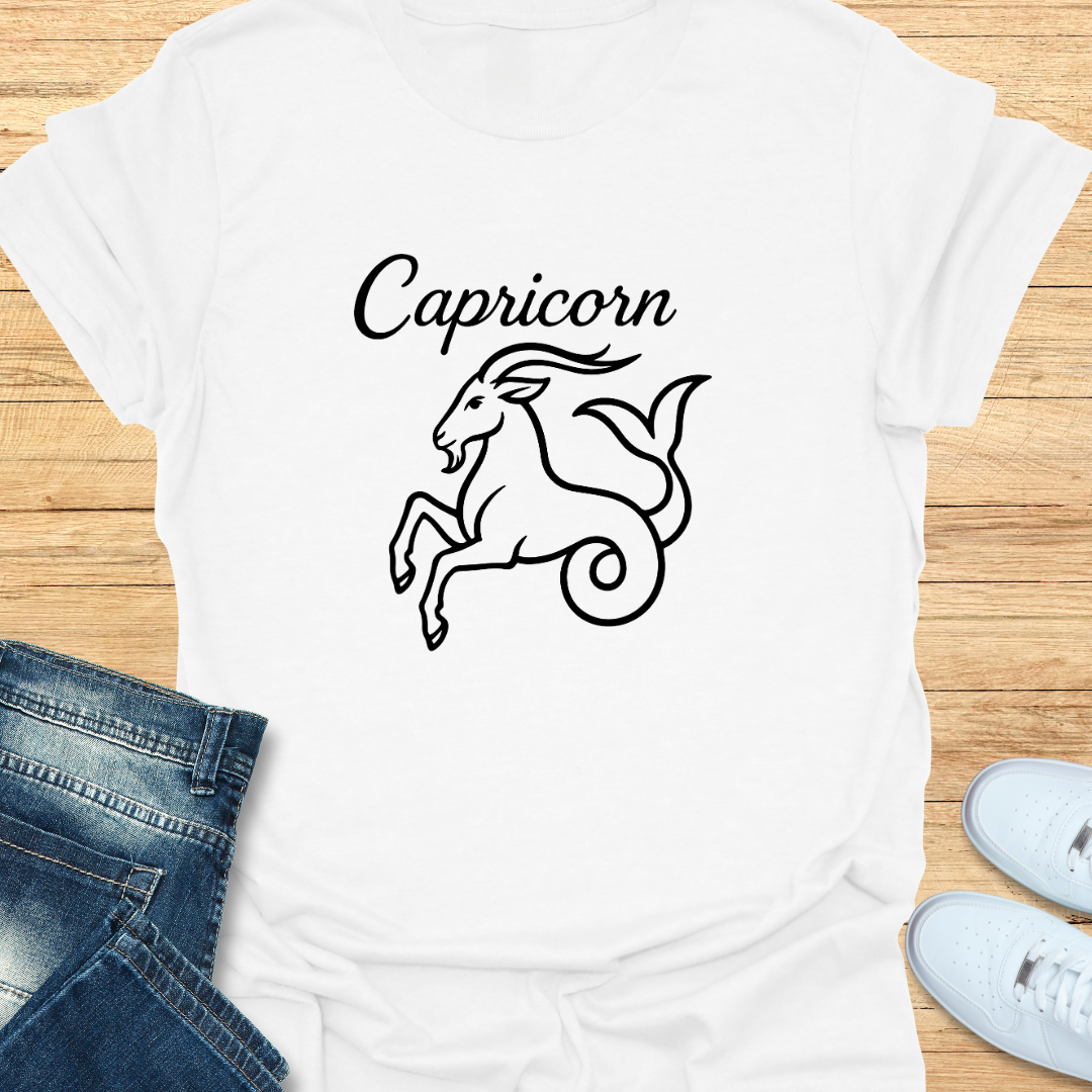 Capricorn Line Art T-Shirt