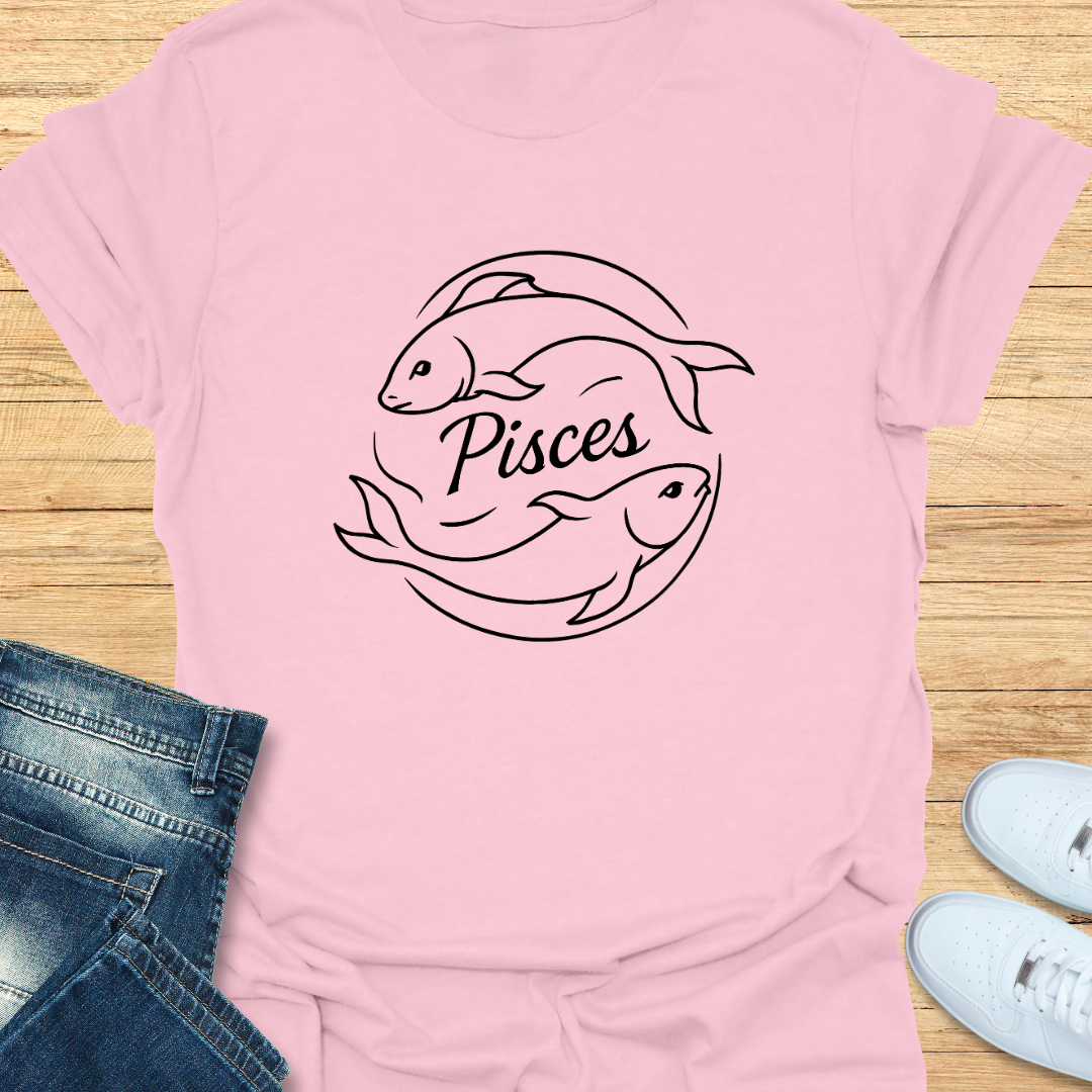 Pisces Line Art T-Shirt