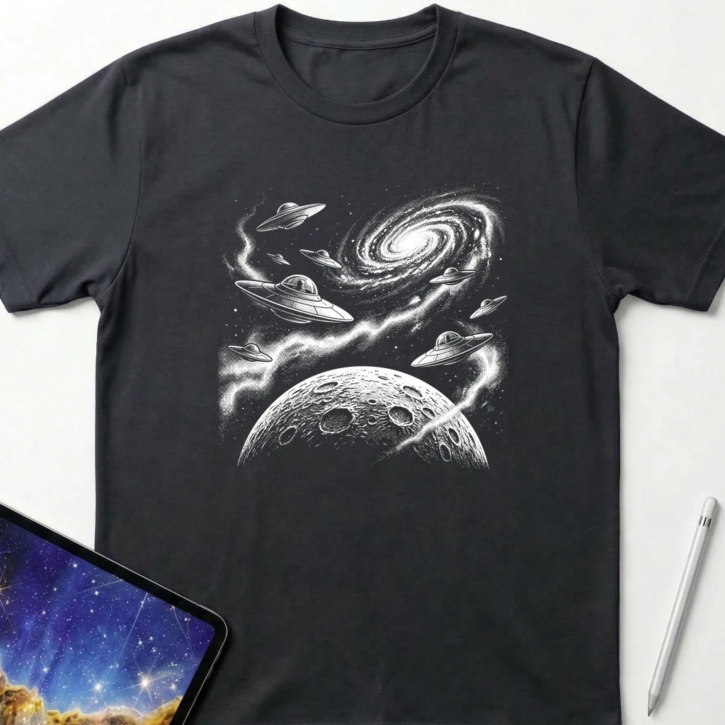 1950s UFO T-Shirt Black