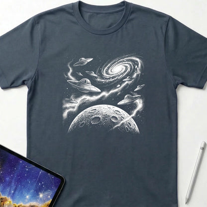 1950s UFO T-Shirt Dark Heather