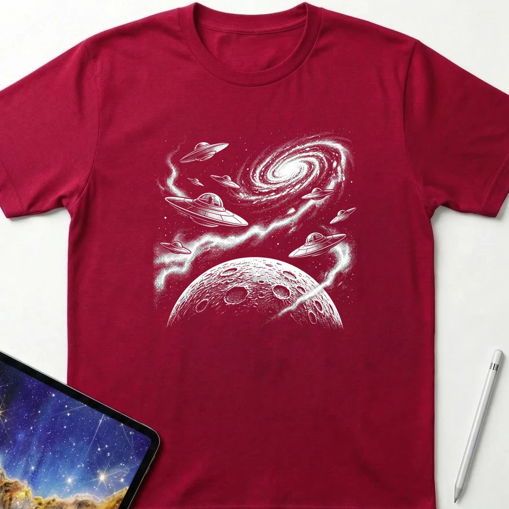 1950s UFO T-Shirt Red