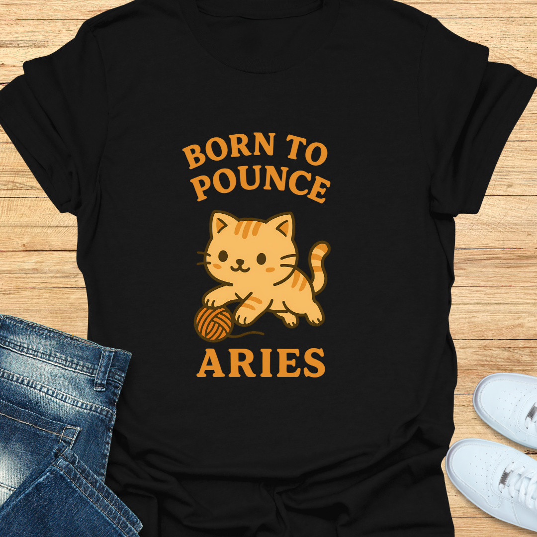 Aries Born to Pounce T-Shirt