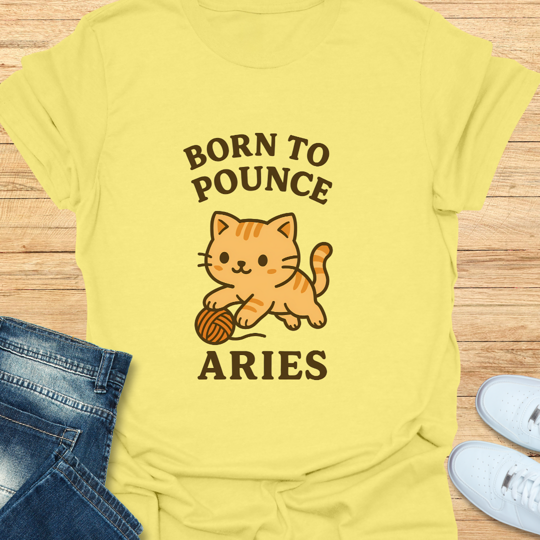 Aries Born to Pounce T-Shirt