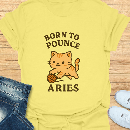 Aries Born to Pounce T-Shirt