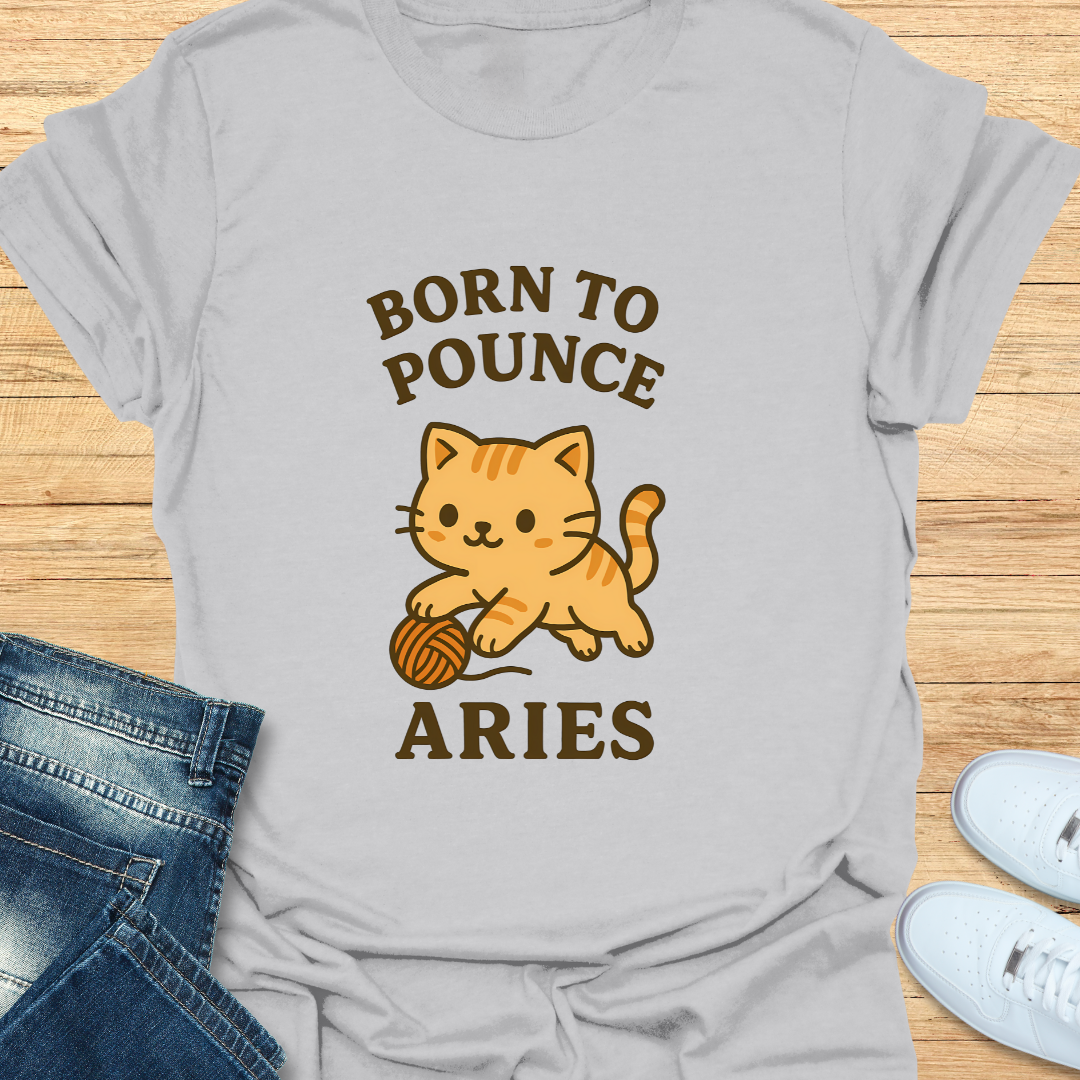 Aries Born to Pounce T-Shirt