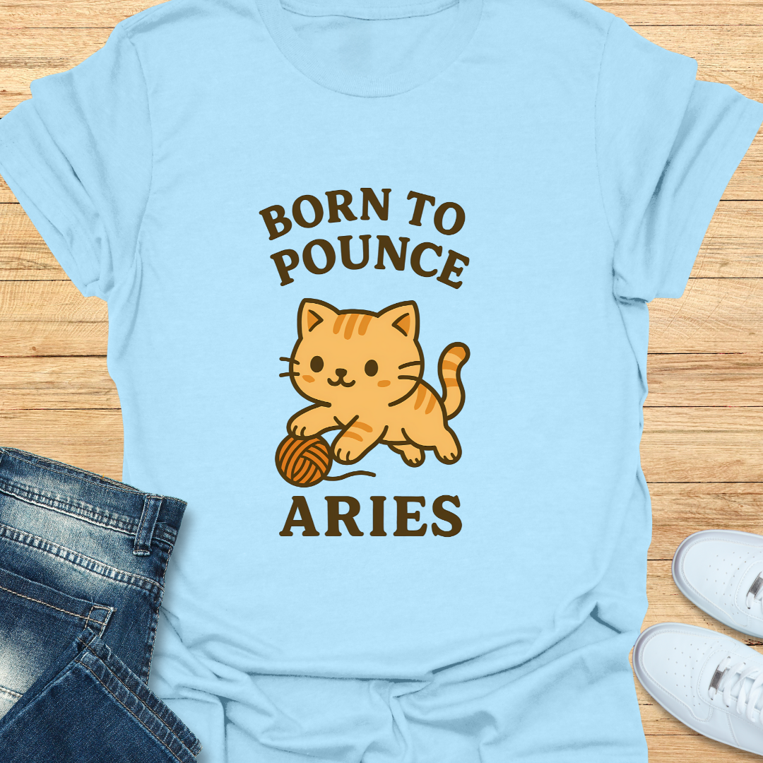 Aries Born to Pounce T-Shirt