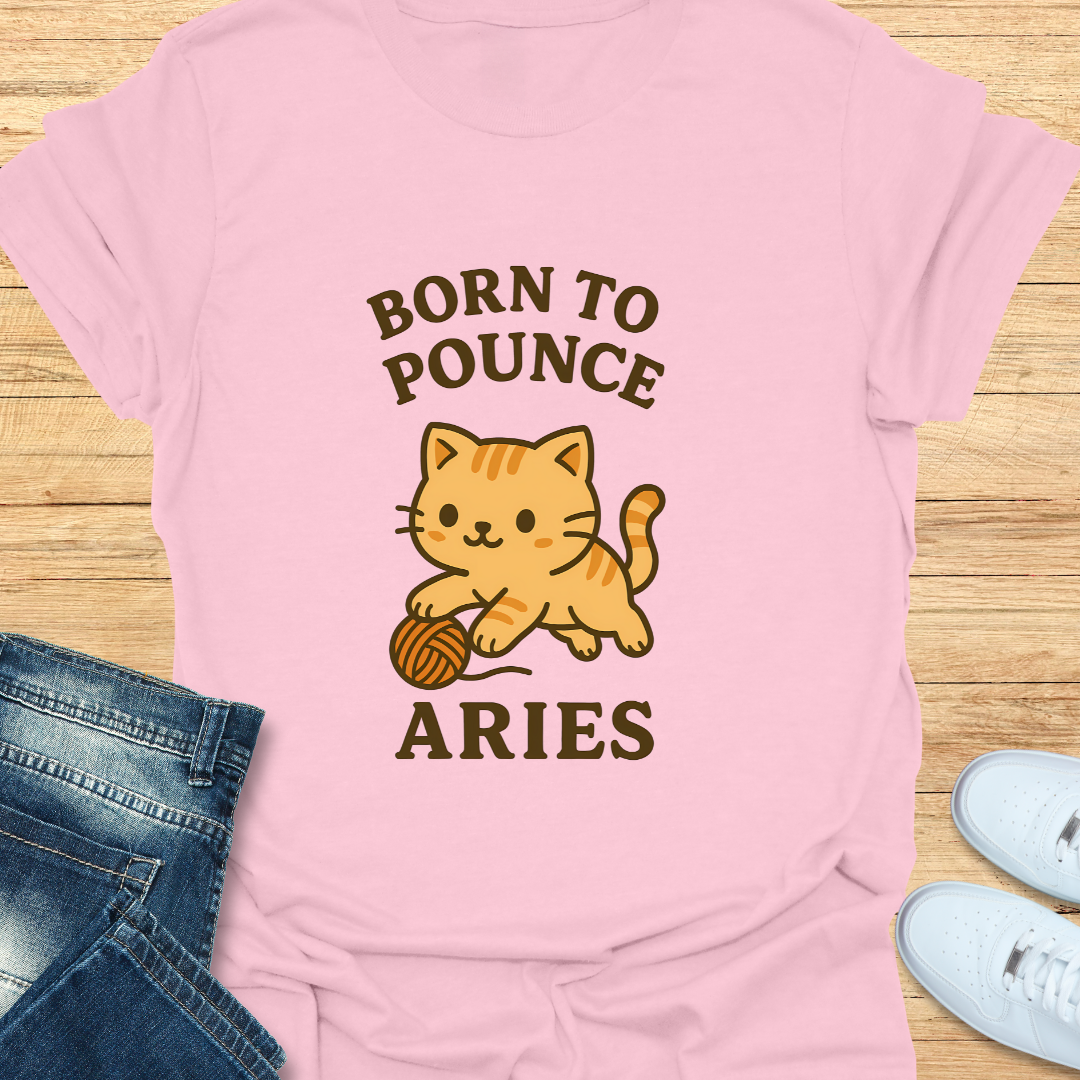 Aries Born to Pounce T-Shirt