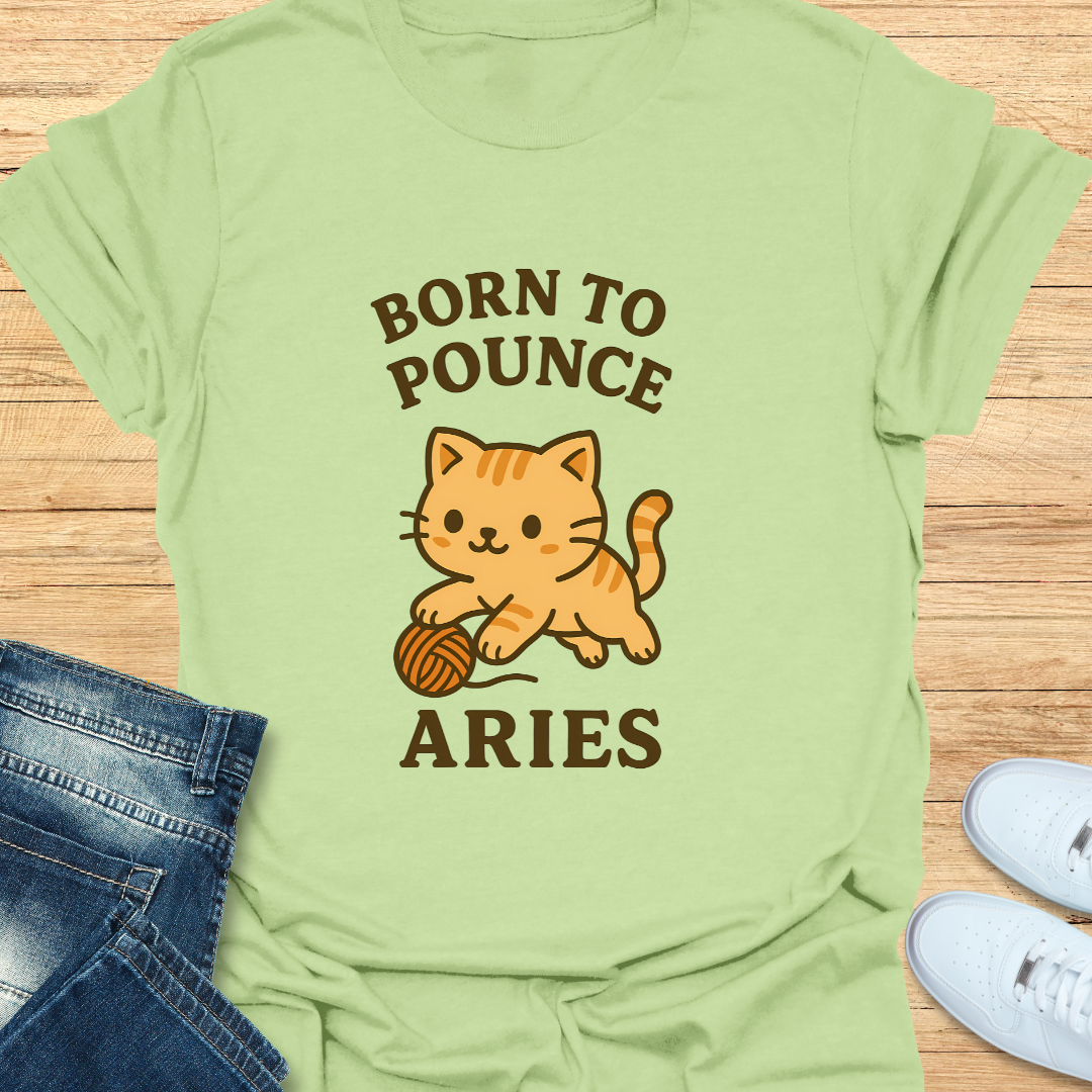 Aries Born to Pounce T-Shirt