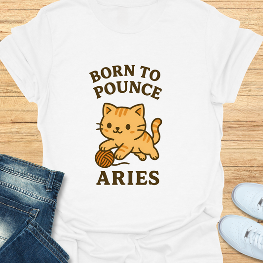 Aries Born to Pounce T-Shirt