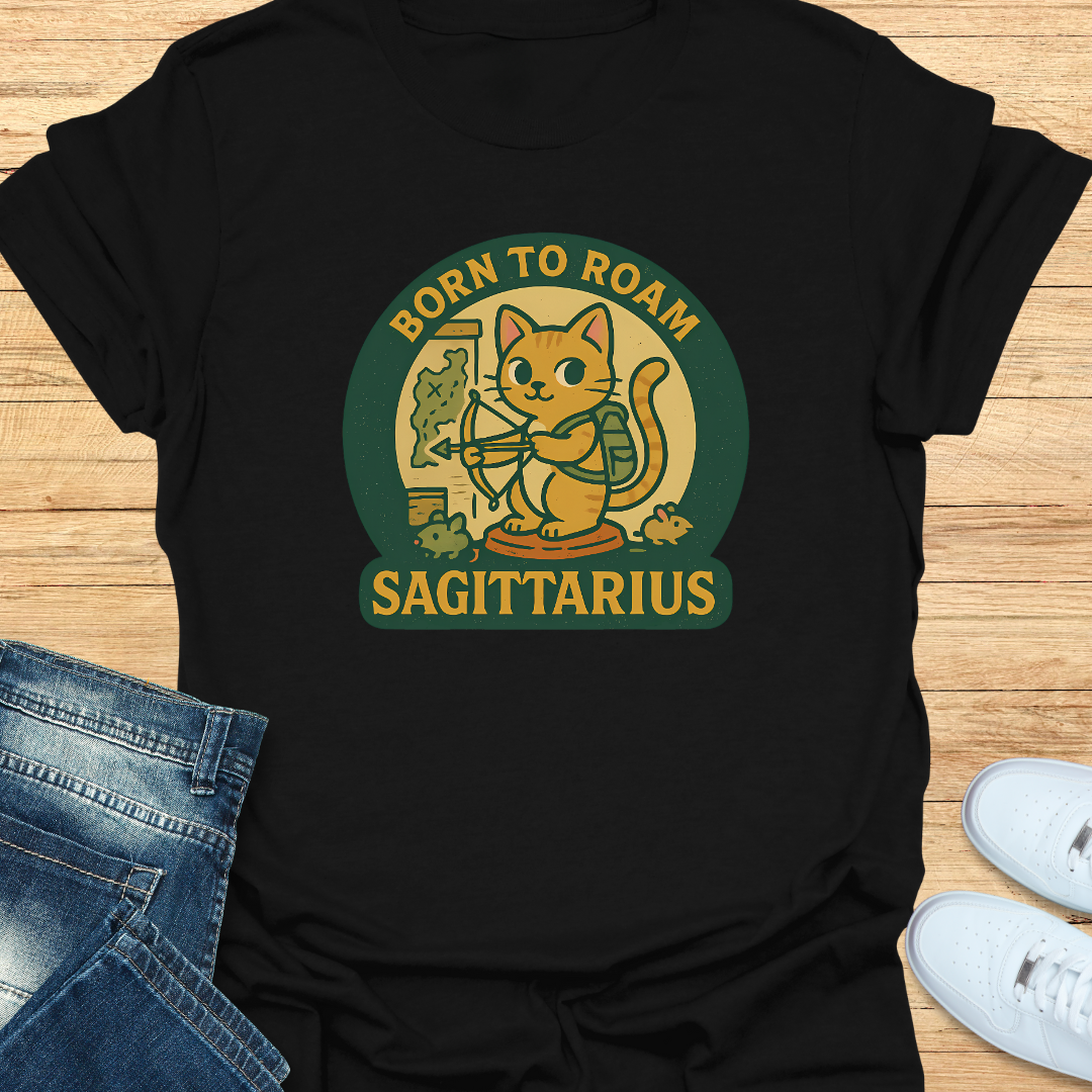 Sagittarius Born to Roam T-Shirt