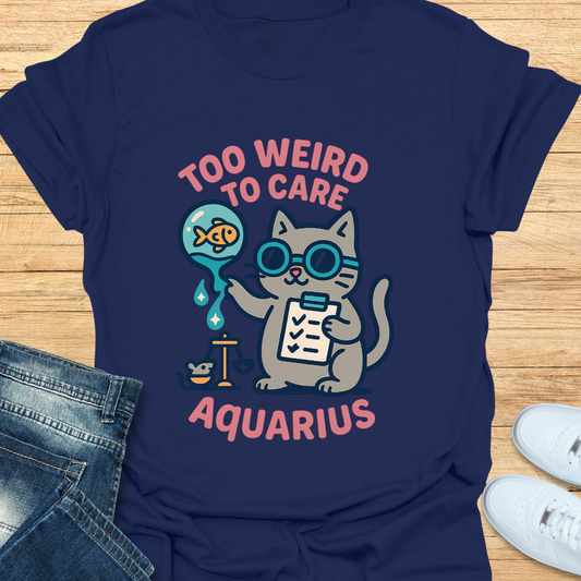 Aquarius Too Weird to Care T-Shirt