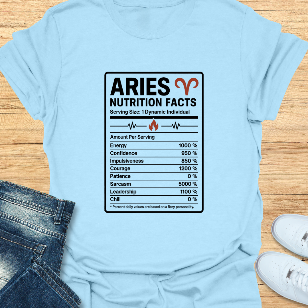 Aries Nutrition Label T-Shirt