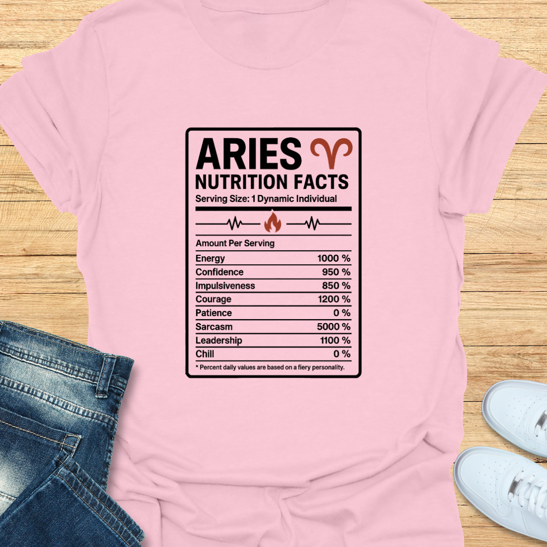 Aries Nutrition Label T-Shirt