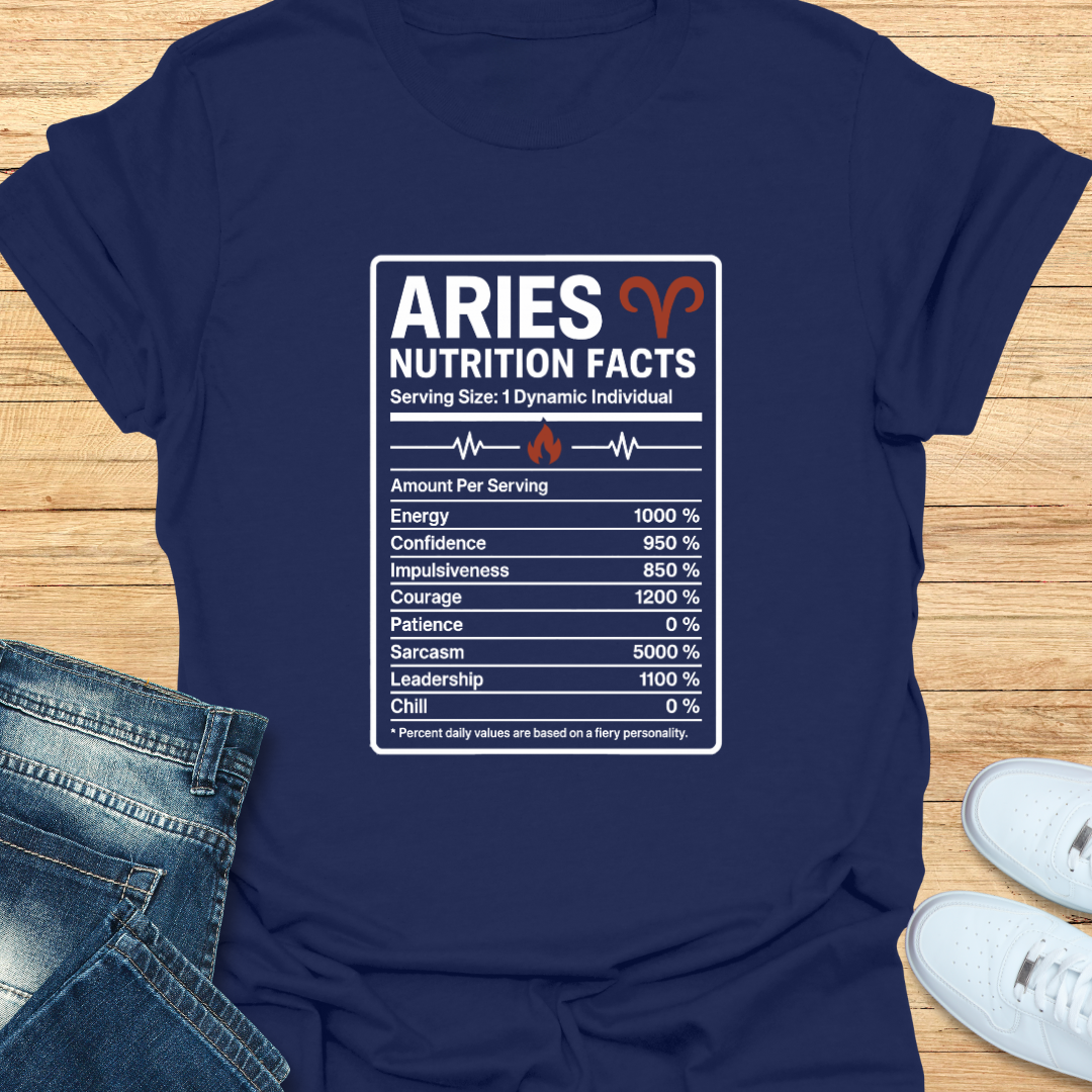 Aries Nutrition Label T-Shirt