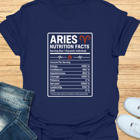 Aries Nutrition Label T-Shirt