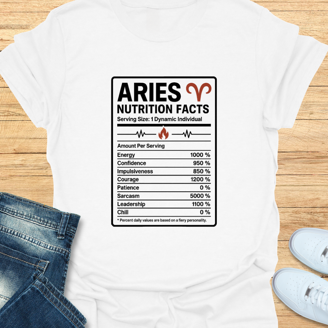 Aries Nutrition Label T-Shirt