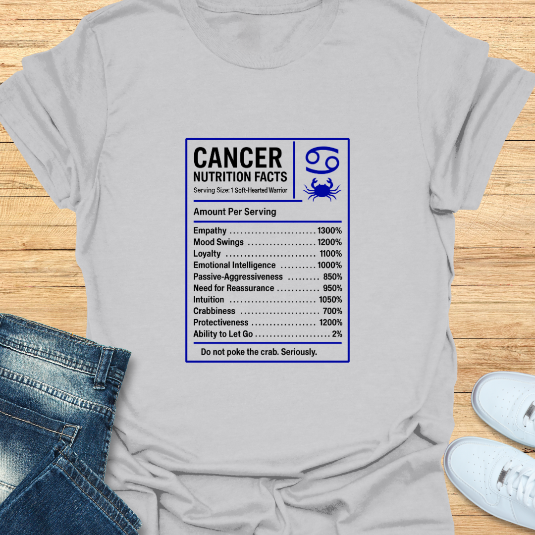 Cancer Nutrition Label T-Shirt