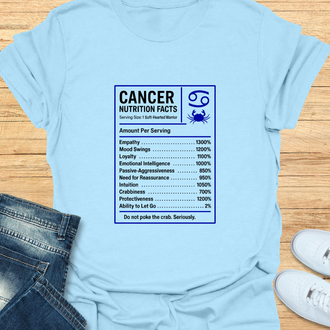 Cancer Nutrition Label T-Shirt