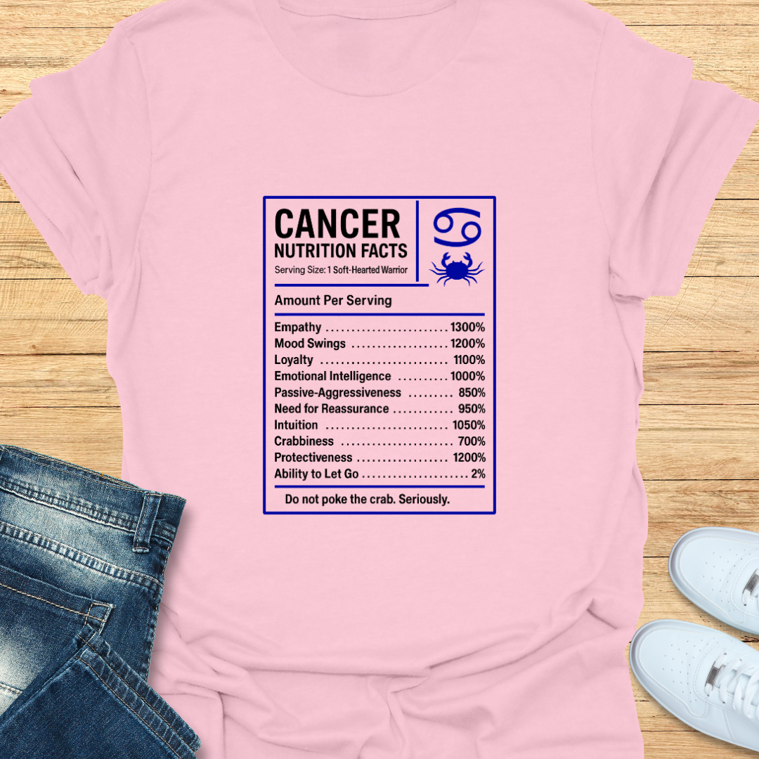 Cancer Nutrition Label T-Shirt