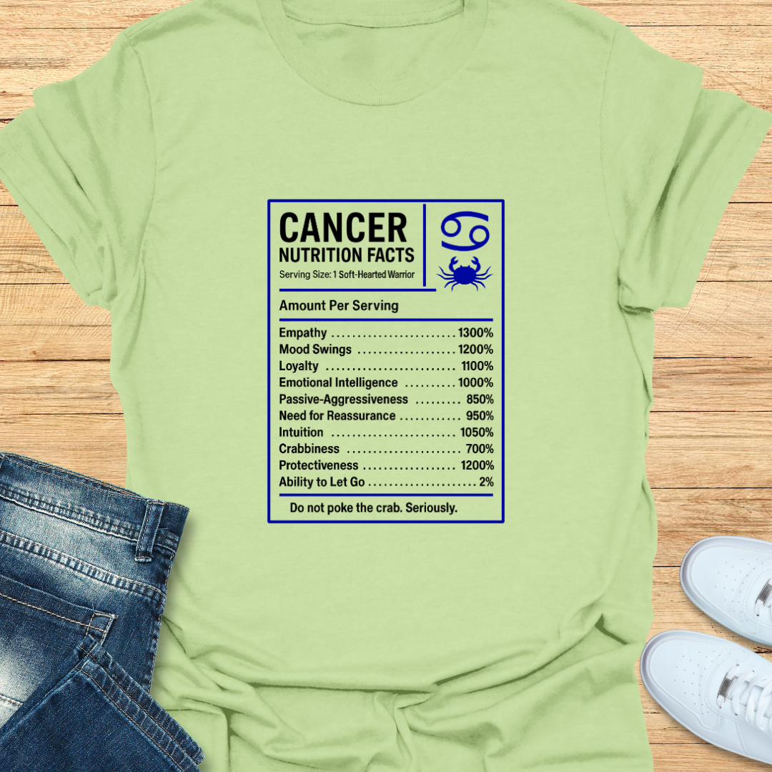 Cancer Nutrition Label T-Shirt