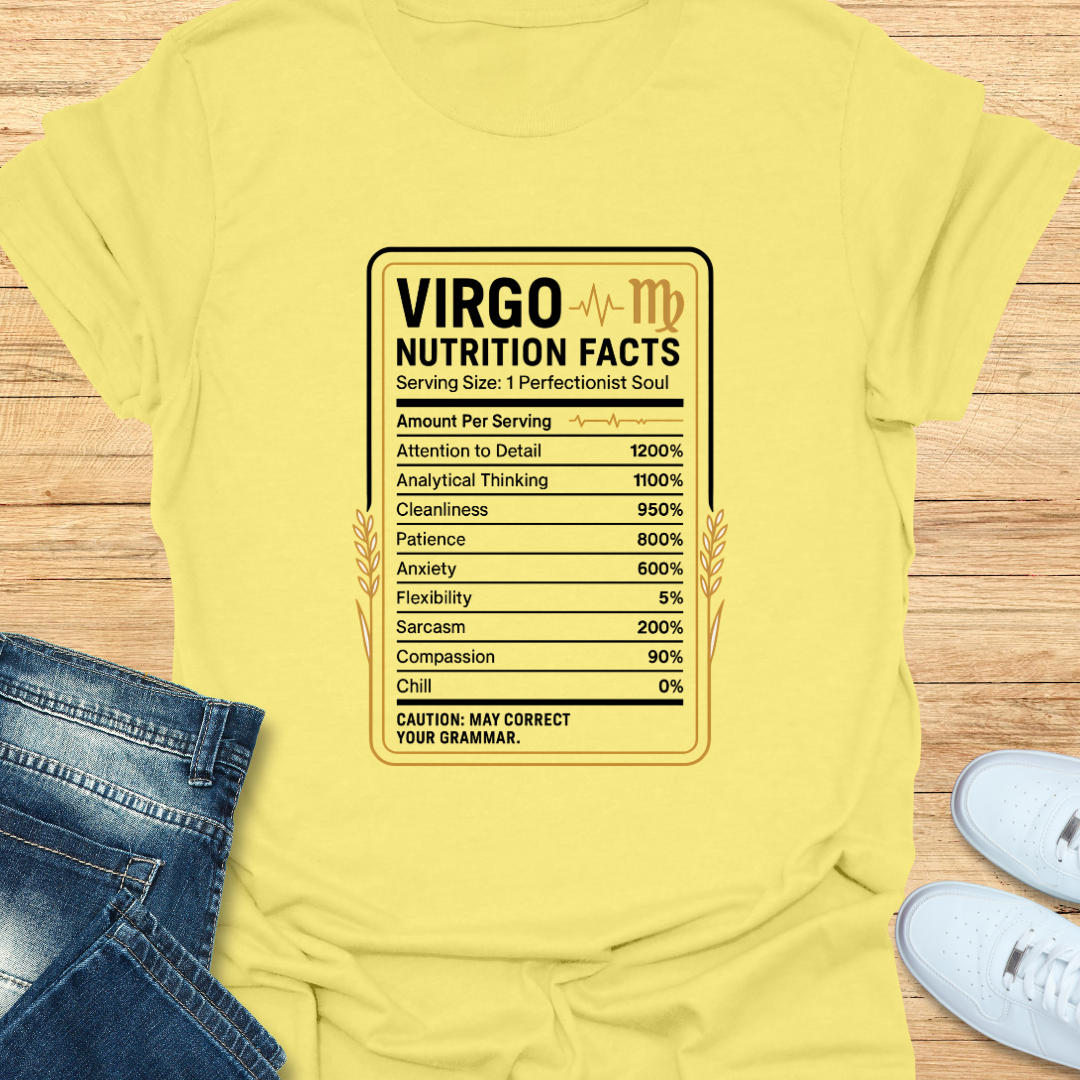 Virgo Nutrition Label T-Shirt