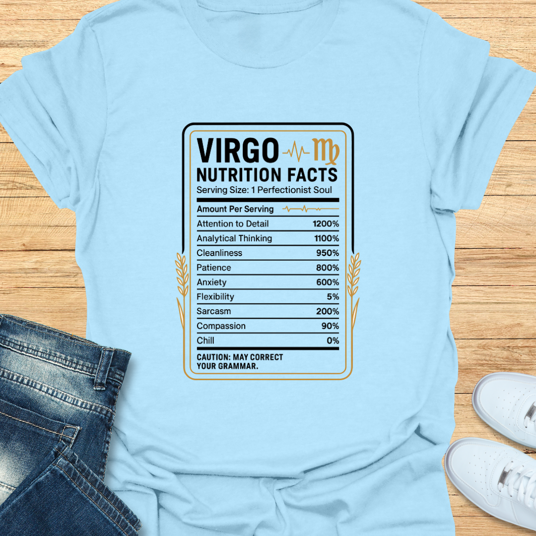 Virgo Nutrition Label T-Shirt
