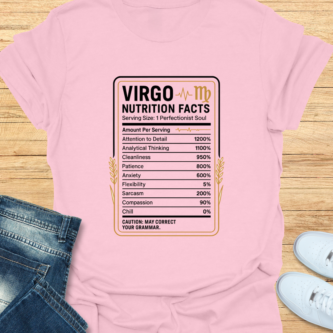 Virgo Nutrition Label T-Shirt