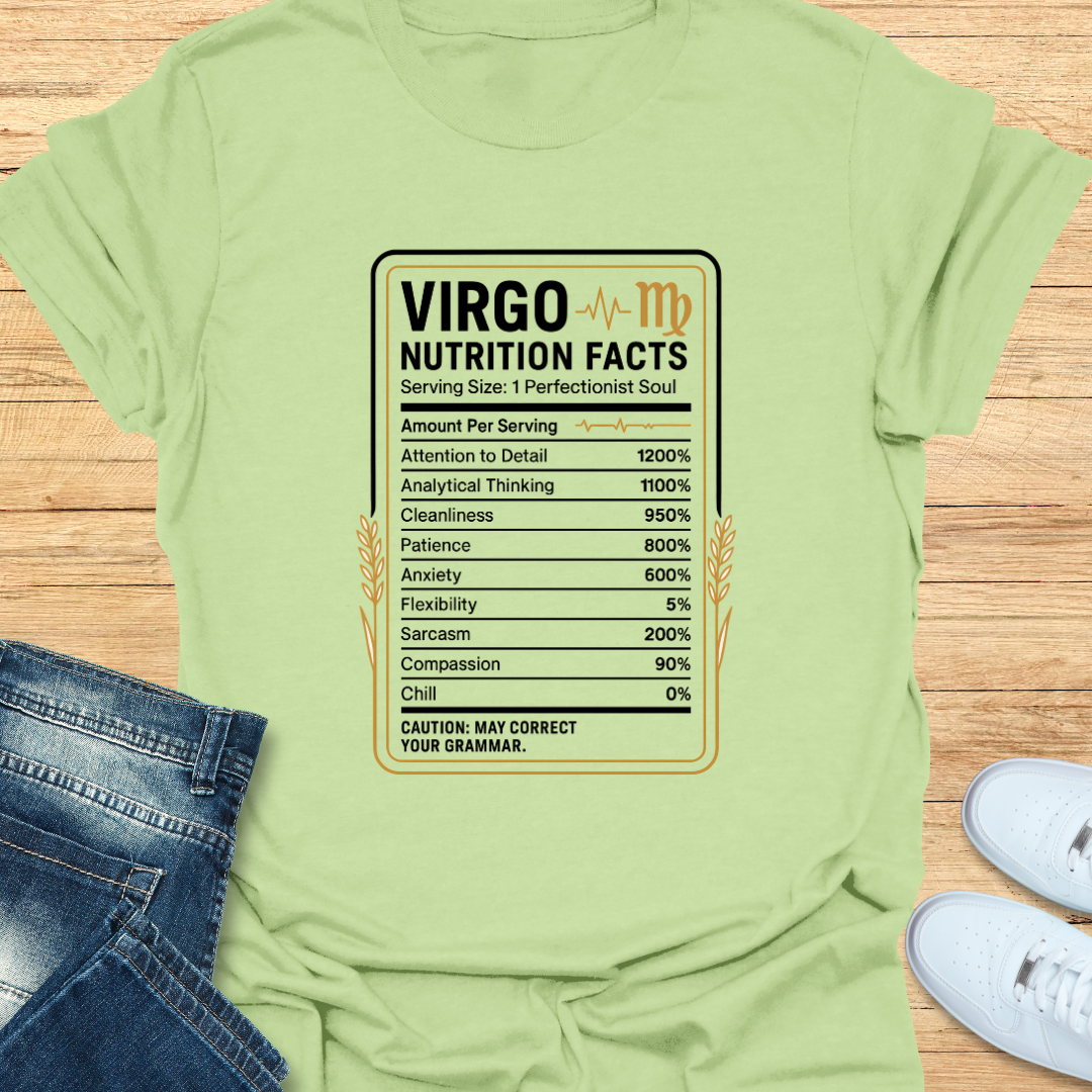 Virgo Nutrition Label T-Shirt