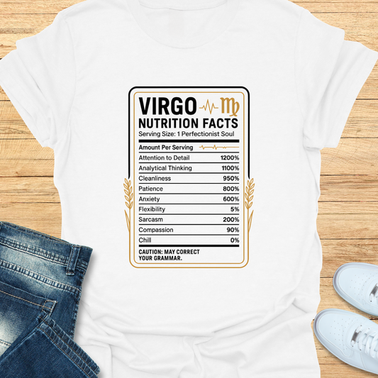 Virgo Nutrition Label T-Shirt