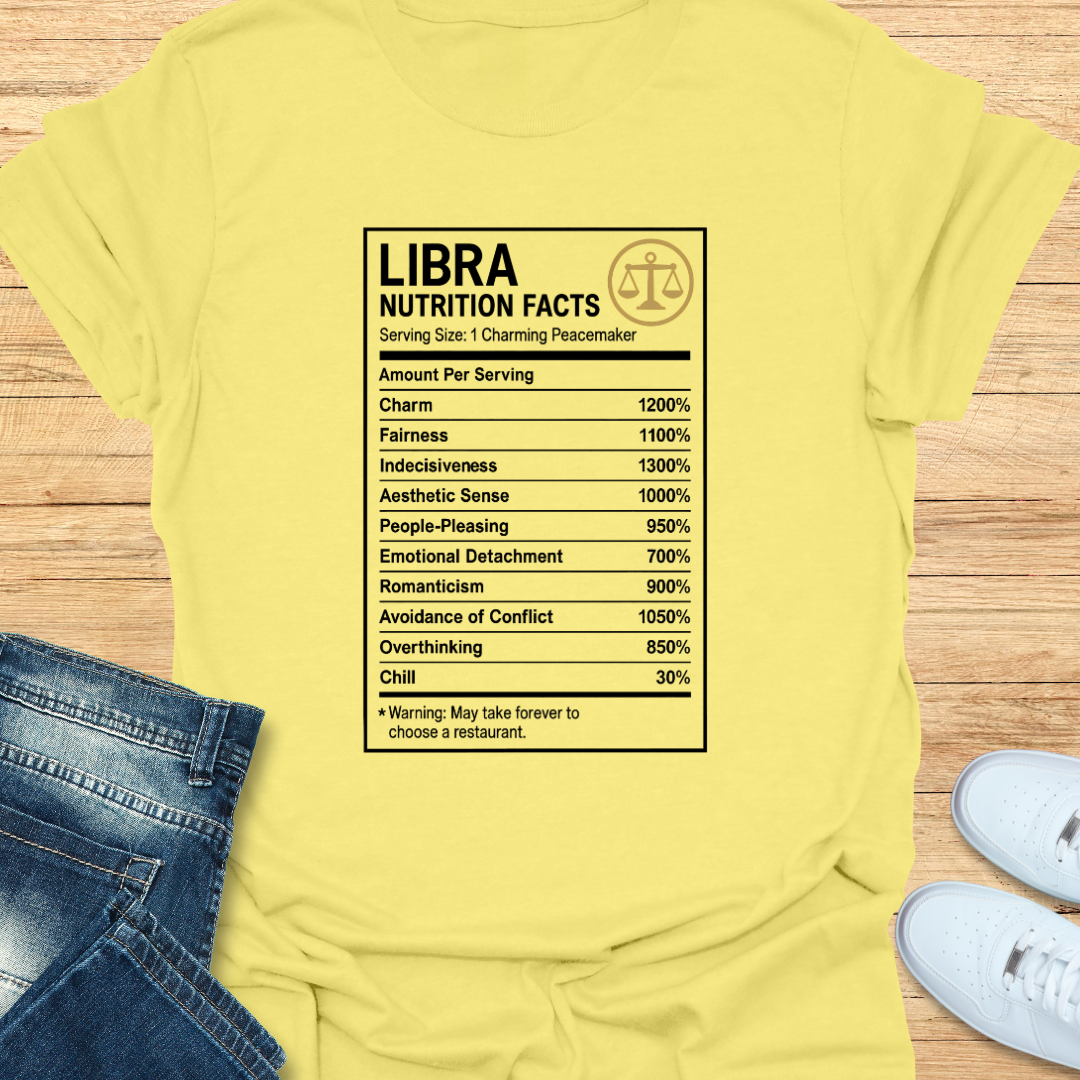 Libra Nutrition Label T-Shirt