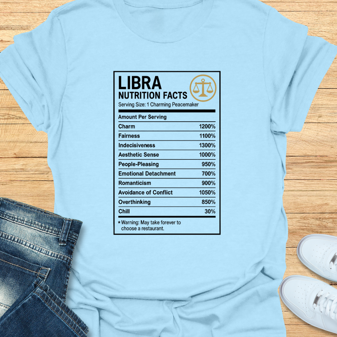 Libra Nutrition Label T-Shirt