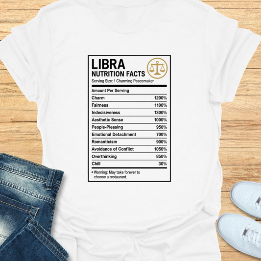 Libra Nutrition Label T-Shirt