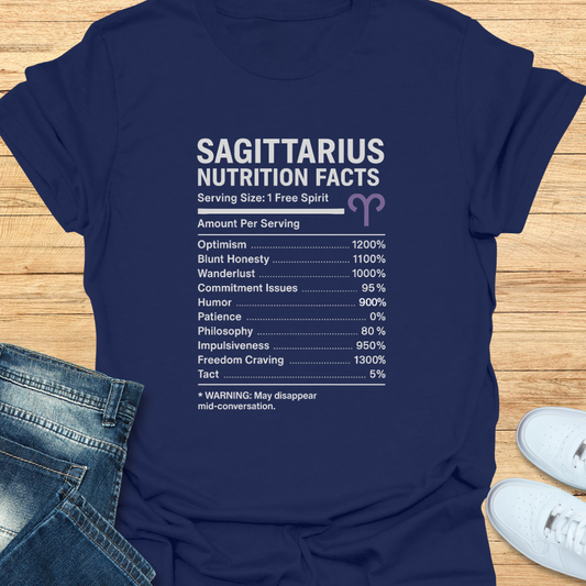Sagittarius Nutrition Label T-Shirt
